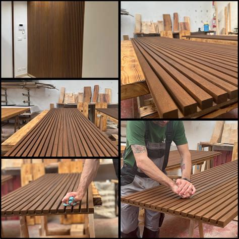 Applicazione dei listelli di legno