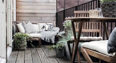 Arredamento terrazzo stile scandinavo