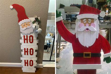 Babbo Natale in legno da esterno