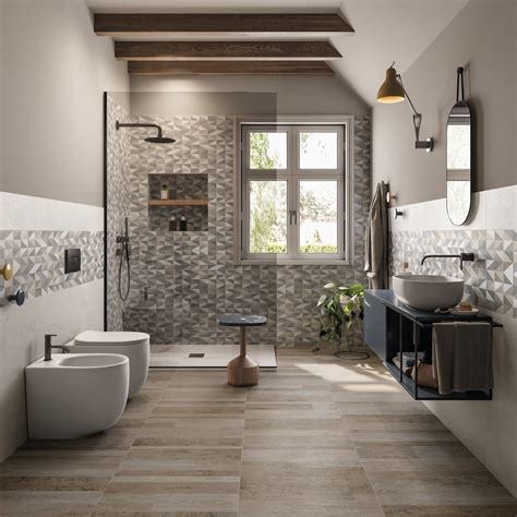 Bagno con gres effetto legno
