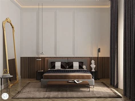 Boiserie classica in camera da letto