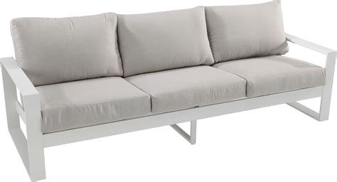 Divano da esterno in legno bianco