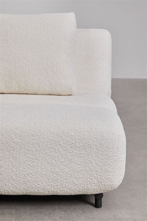 Divano in tessuto bouclé