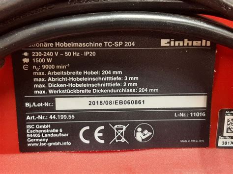 Einhell TC-SP 204
