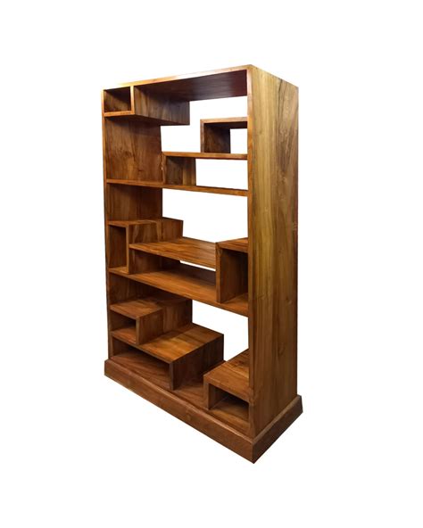 Esempio di libreria in legno teak