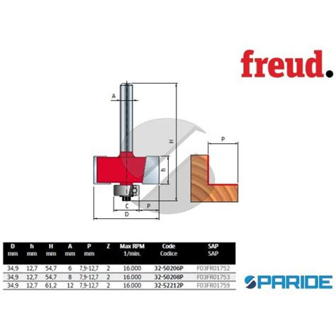 Fresa per legno Freud