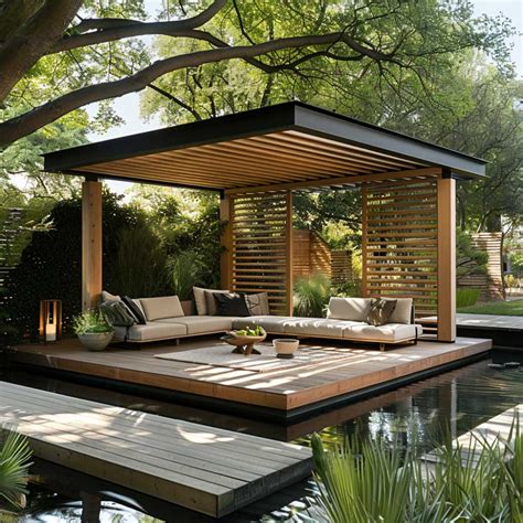 Gazebo di design in legno lamellare