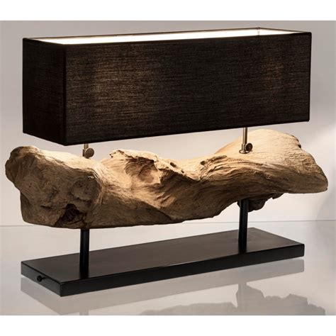 Lampada da tavolo in legno