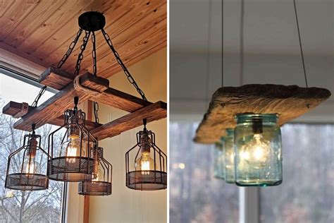 Lampadario in legno fai da te