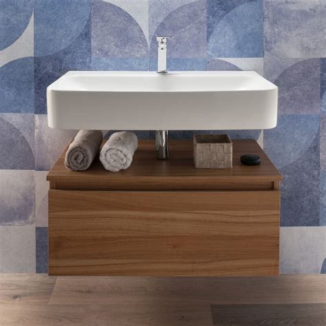 Lavabo sospeso in teak