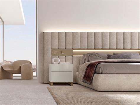 Letto con boiserie imbottita