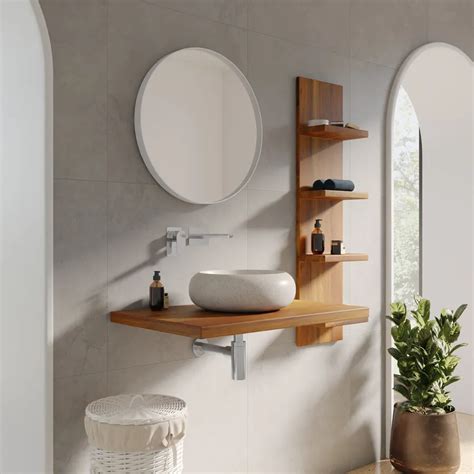 Mensola portalavabo in legno