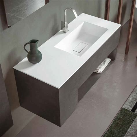 Mobile bagno sospeso con lavabo integrato