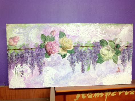 Placca in MDF decorata con decoupage
