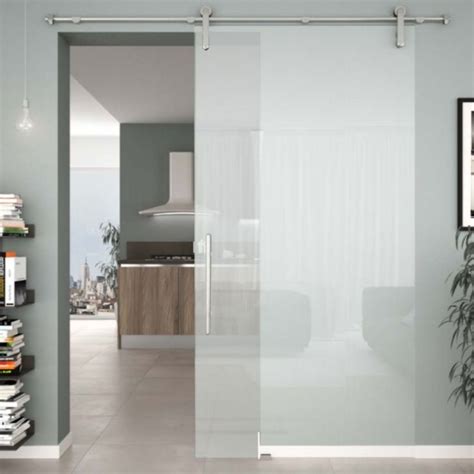 Porta scorrevole in vetro e MDF