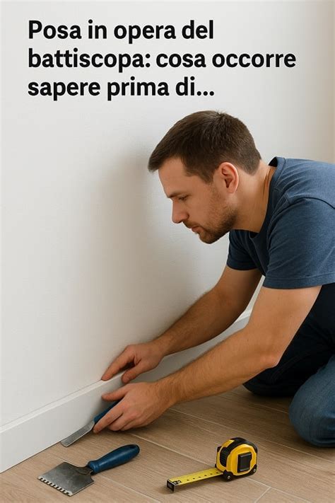 Posa in opera del battiscopa