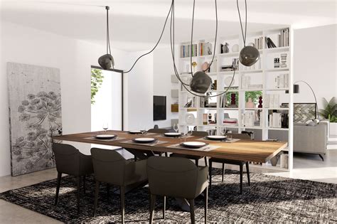 Sala da pranzo con travi in legno