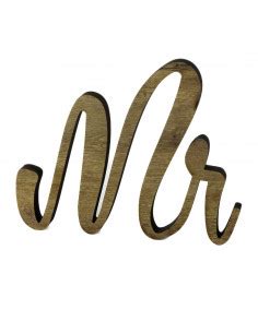 Scritta in legno Mr & Mrs