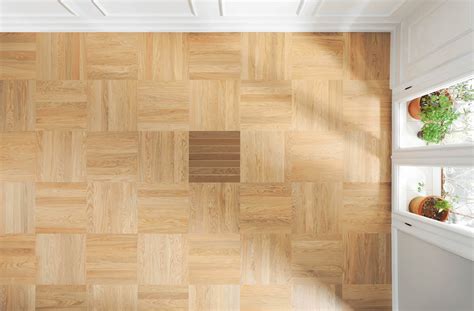 Scrivania fatta con listelli di parquet