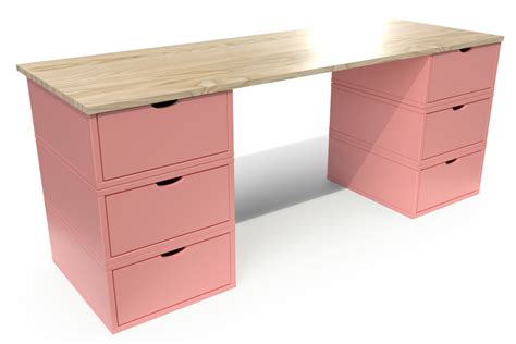 Scrivania rosa