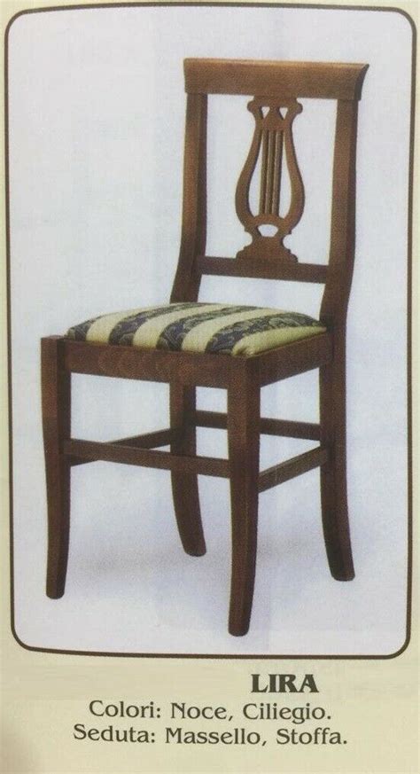 Sedia Lira in noce