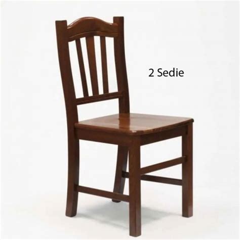 Sedia rustica in noce massello