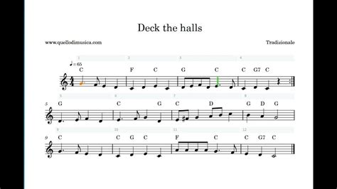 Spartito di Deck the Halls