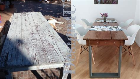 Tavolo in legno prima del restyling
