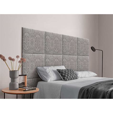Testiera letto imbottita con tessuto patchwork