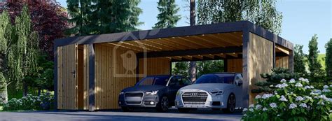 Tettoia auto in legno Pineca