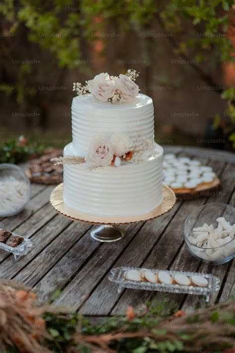 Torta nuziale decorata con legno