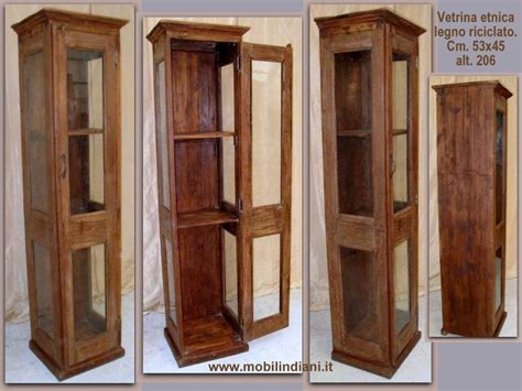 Vetrina a colonna in teak